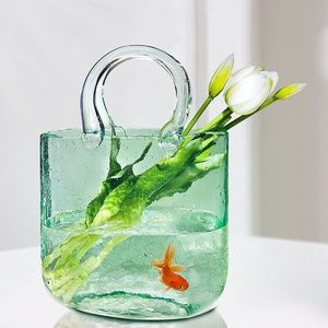 Unique Glass Bag Vase